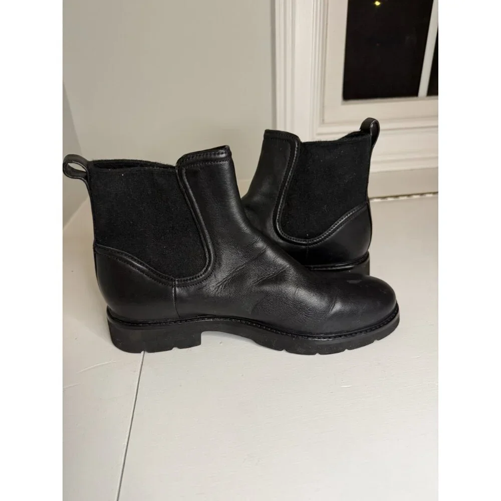 NEW Vince Rue Chelsea Ankle Boot Black Leather Womens US 10 EU 41 $395 [jb]